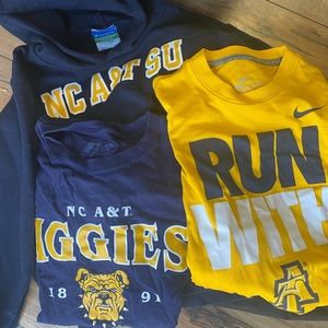 NCA&T BUNDLE  SWEATSHIRT AND 2 shirts (Gender neutral)